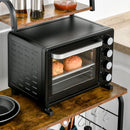 Mobile Cucina 4 Ripiani 90x40x132 cm in Metallo e Legno Marrone Rustico