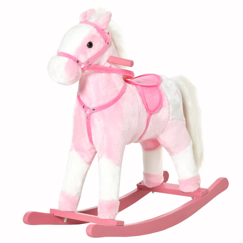 Cavallo a Dondolo per Bambine con Suoni Rosa