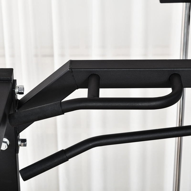 Stazione Fitness Multifunzione 155x118x220 cm in Acciaio Nera