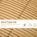 Cuccia per Gatti Ø52x58 cm in Vimini Sintentica Rialzata Marrone Chiaro