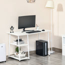 Scrivania da Ufficio 120x60x76 cm in Legno e Acciaio Bianco