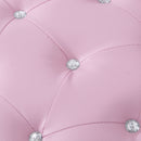 Poltroncina Imbottita per Bambini 58x40,5x49 cm con Poggiapiedi Rosa