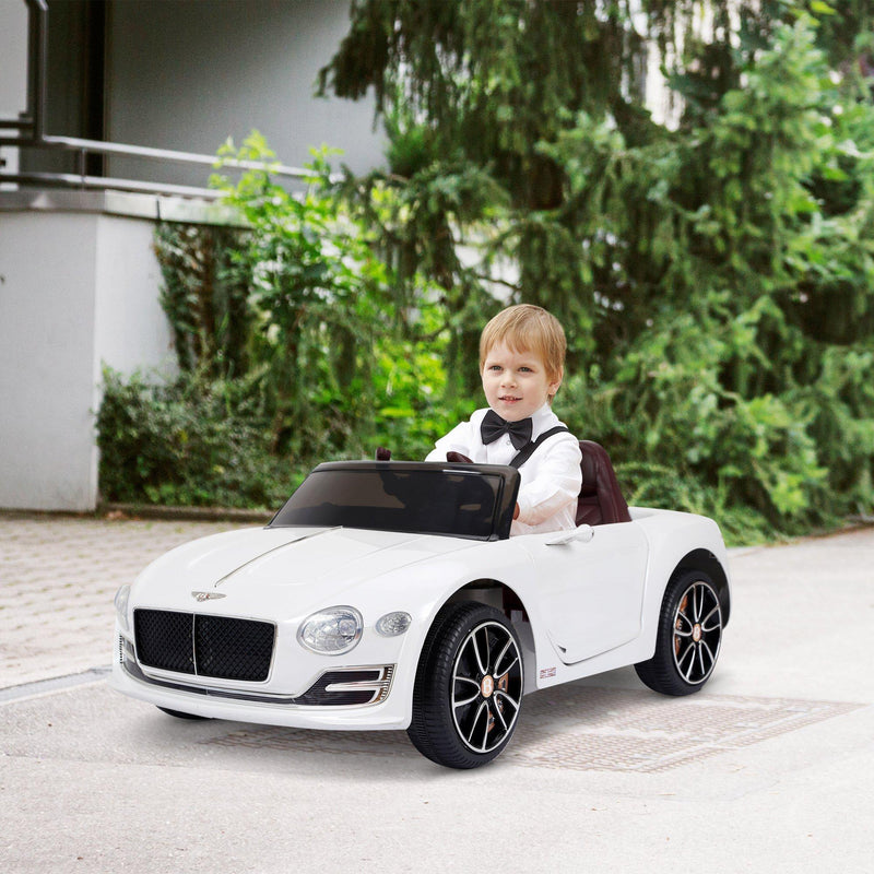 Macchina Elettrica per Bambini 6V con Licenza Bentley Bianca