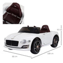 Macchina Elettrica per Bambini 6V con Licenza Bentley Bianca