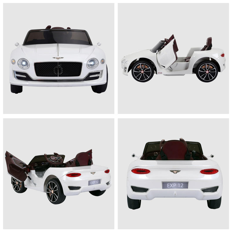 Macchina Elettrica per Bambini 6V con Licenza Bentley Bianca