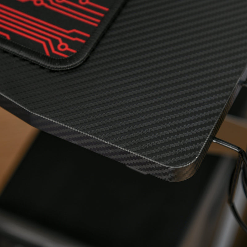 Scrivania da Gaming 106x60x93,5 cm con Ripiano in MDF e Metallo Nero