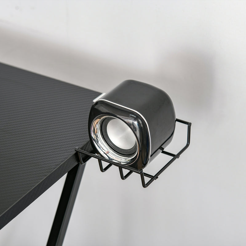 Scrivania da Gaming 106x60x93,5 cm con Ripiano in MDF e Metallo Nero