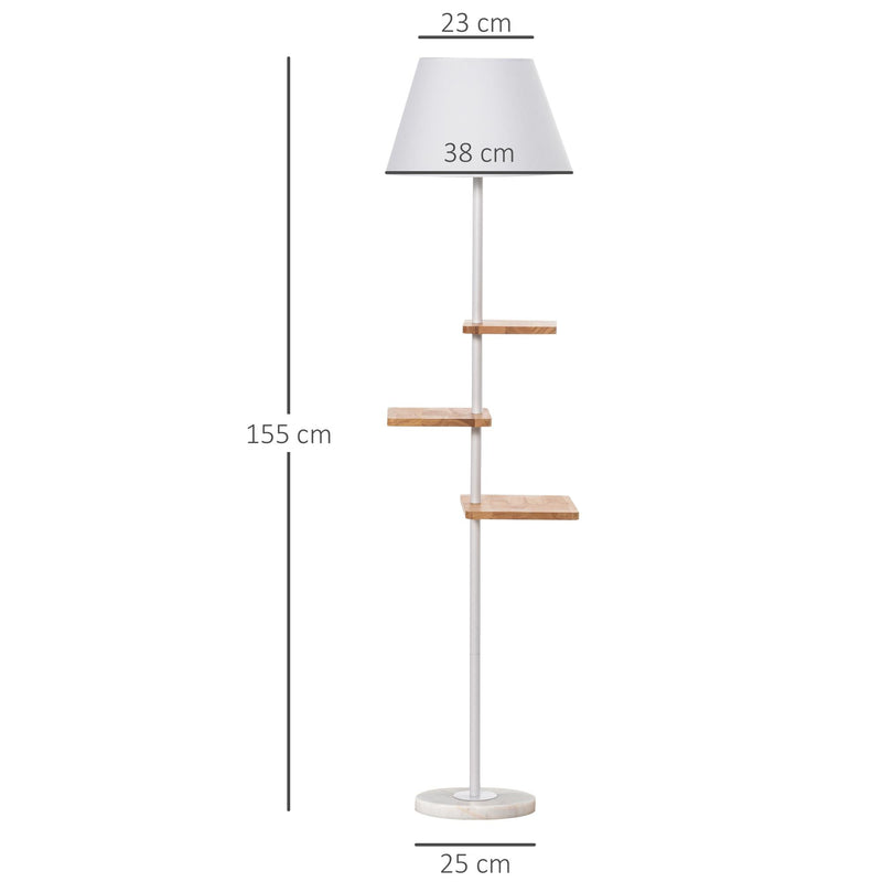 Lampada da Terra Ø38x155 cm E27 40W Base in Marmo Bianco