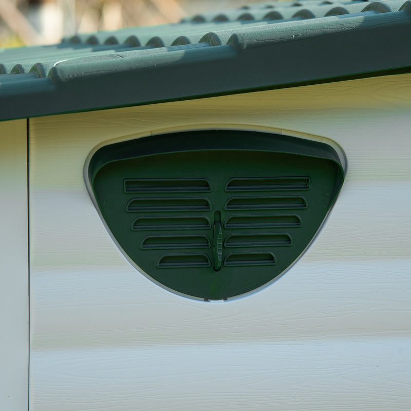 Cuccia per Cani Taglia Piccola 91x69x66 cm con Cancelletto Rimovibile Bianca e Verde