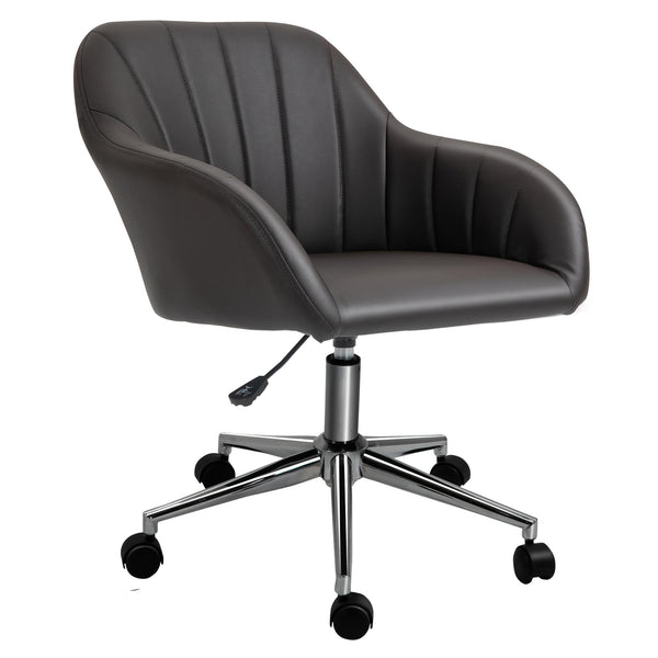 acquista Operativer Bürostuhl 60x59x79-89 cm in braunem Kunstleder