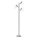 Lampada da Terra 3 Paralumi 38-52x25x165 cm E27 40W Argento