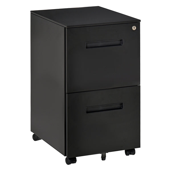 acquista Büro Aktenschrank 2 Schubladen 39 x 48 x 67 cm in schwarzem Stahl