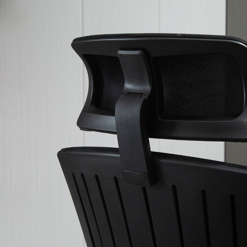 Sedia Poltrona Direzionale da Ufficio 65x63x119-129 cm in Tessuto Nero