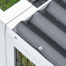 Conigliera da Esterno 200x100x75 cm in Legno e Metallo Grigia