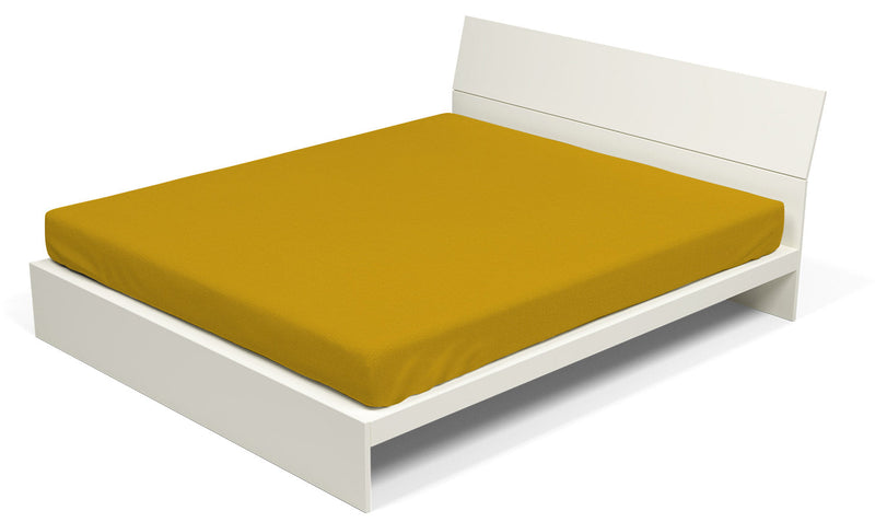 Lenzuolo Sotto con Angoli ed Elastico Tinta Unita Senape