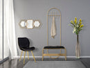 Set 2 Sedie Paris Space Nera e Oro 46x58x77 cm in Legno e Ferro 