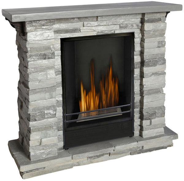 Bioethanol Bodenkamin 90x30x80 cm Tugullio Grau Steinoptik sconto