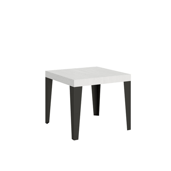 sconto Tavolo Allungabile 90-246x90x77 cm Flame Bianco Frassino