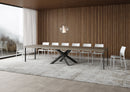 Tavolo Allungabile 120-380x90x77 cm Volantis Premium Tortora Telaio Antracite 