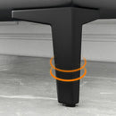 Cassapanca Contenitore Ecopelle Panca Pouf con Piedini in Metallo Grigio Scuro