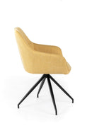 Set 4 Sedie 56x56xH87 cm in Tessuto Gaia Giallo