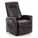 Poltrona Relax Reclinabile a Motore in Cuoio Ludovica Marrone