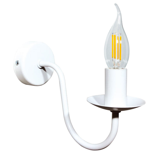 Wandleuchte 1xE14 Weiß E-Energy Nicla lackierter Rahmen sconto