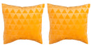 Set 2 Cuscini Decorativi 43x43x6 cm in Poliestere VdE Tivoli 1996 Furry Giallo Ocra