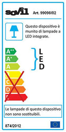 Lampada Plafoniera Ovale con Fascia  Led 8W Bianco Sovil