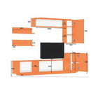 Parete attrezzata Kale rovere e bianco da 200 cm 