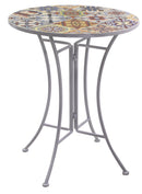 Set da Giardino Pieghevole in Metallo con Tavolo e 2 Sedie Tropea Bianco