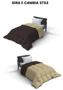 Trapunta Invernale Doubleface 300gr Marrone\/Panna