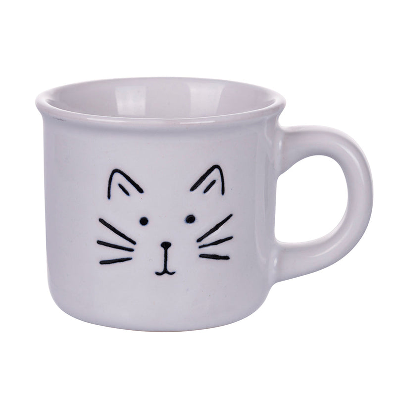 Set 6 Tazzine da Caffè Ø6,4x5,5 cm in Gres VdE Tivoli 1996 Love Cat