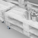 Kit 4 Ruote Slip per Carrello Ø5 cm con Perno in Acciaio Emuca Grigi