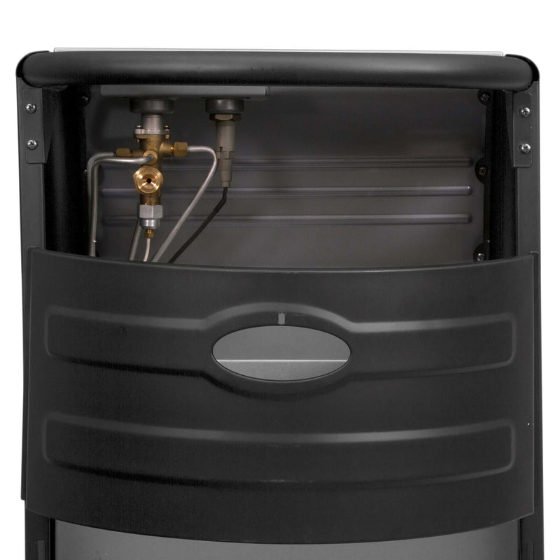 Stufa a Gas Gpl da Interno 4,2kW Bombola 15 Kg Qlima GH2042 R Acciaio e Nero