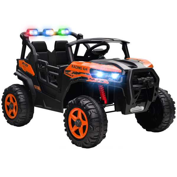 sconto Macchina Elettrica per Bambini 3-8 Anni 24V Fuoristrada a 2 Posti Doppio Motore Telecomando e Soft Start Arancione
