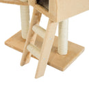 Albero Tiragraffi con Cuccia e Amaca Beige 55x30x100 cm 