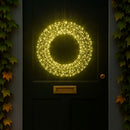 Ghirlanda Natalizia 3D in Metallo con 1440 Luci LED Diametro 50 cm da Appendere