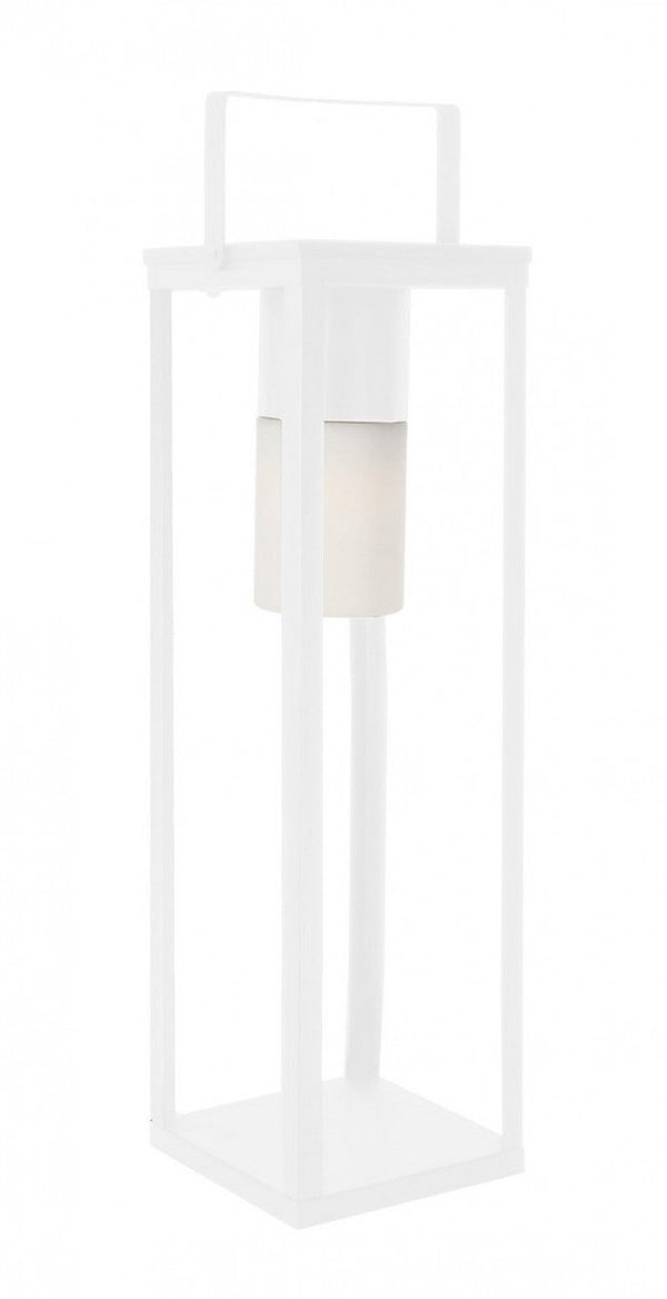 prezzo Lampada Lanterna Solare 20x20x75h cm con Manico Bianco