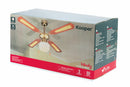 Ventilatore da Soffitto con 4 Pale e Lampada Ø106cm 3 Velocità  Kooper Windy Marrone