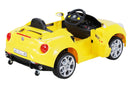 Macchina Elettrica per Bambini 12V con Licenza Alfa Romeo 4C Gialla