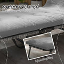 Lettino da Giardino Pieghevole e Reclinabile con Tasca Laterale 68x189x30 cm  Nero e Grigio