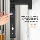 Scaldasalviette Elettrico da Terra o Parete 150W Timer 2-4 Ore 53x35x90 cm Nero