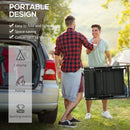 Set 2 Sedie Pieghevoli con Schienale Reclinabile e Poggiatesta 54x67x108 cm in Alluminio e Poliestere Nero