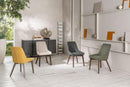 Set 4 Sedie 62x49,5xH87 cm in Tessuto Vera Grigio Scuro