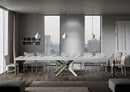 Tavolo Allungabile 130-390x90x77 cm Volantis Premium Bianco Frassino Telaio 4A 