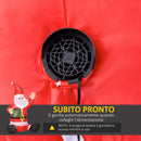 Babbo Natale Gonfiabile H120 cm Luminoso con LED Rosso