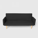 Divano Letto Clic Clac 182x64x80 cm in Tessuto Nero