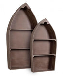 Set 2 Mensole in MDF Marroni