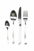 Servizio Set di Posate 24 Pezzi in Acciaio Silver Opaco Villa d'Este Home Tivoli Round